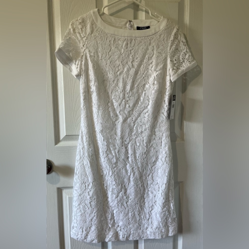 COPY - NWT Chaps White Lace dress. Sz 4